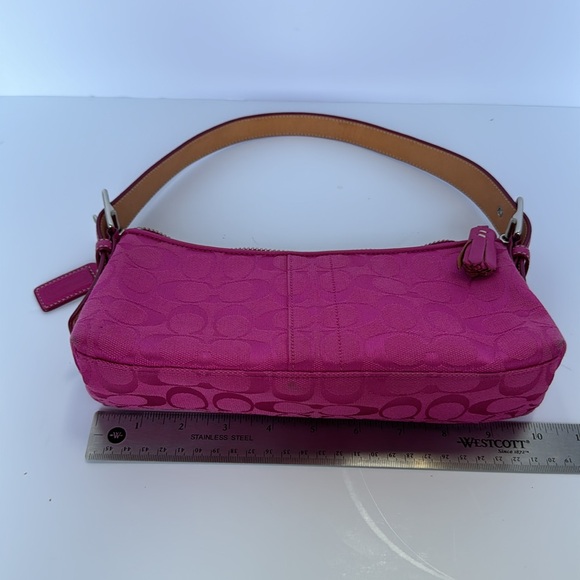 Coach Handbag- Official Coach Handbag, Pink, Canvas Shoulder Handbag, Pretty! - Picture 10 of 11